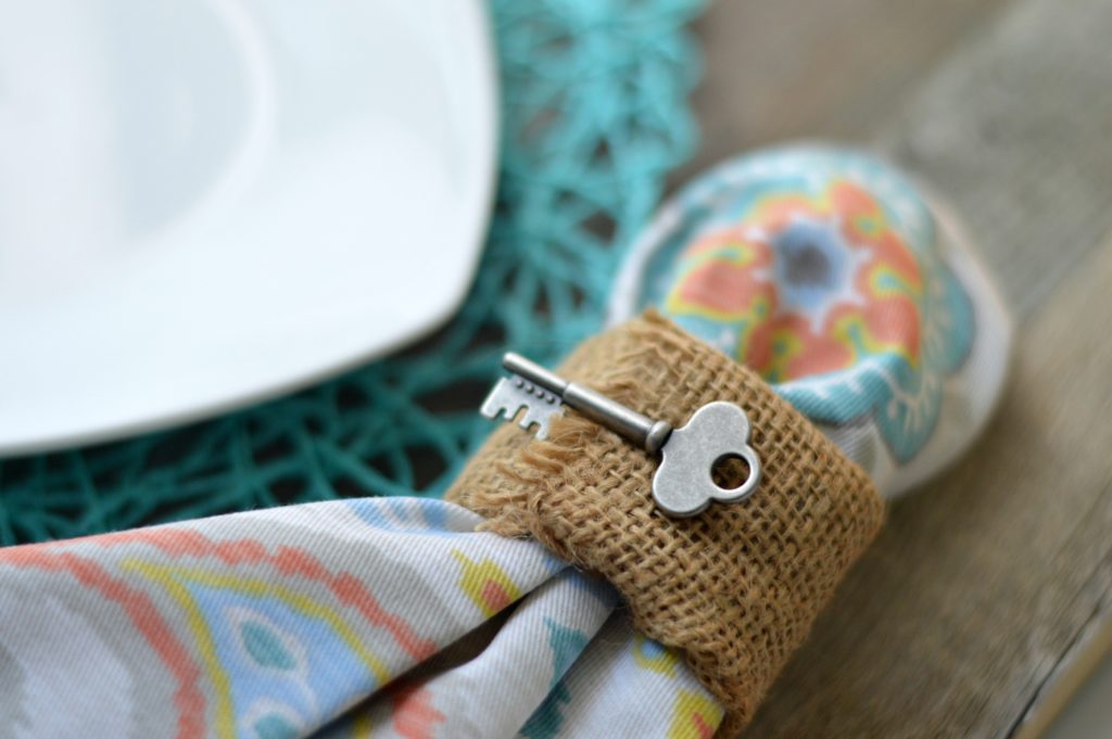 DIY Key Burlap Napkin Rings
